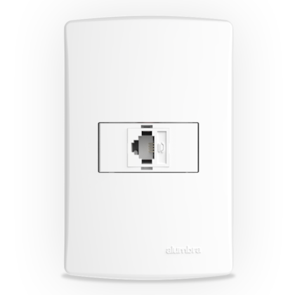 1 TOMADA RJ11 (2FIOS) C/PLACA 4X2 BR BIANCOPRO 1 TOMADA RJ11 (2FIOS) C/PLACA 4X2 BR BIANCOPRO