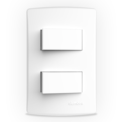2 INTERRUPTORES SIMPLES C/PLACA 4X2 BR BIANCOPRO 2 INTERRUPTORES SIMPLES C/PLACA 4X2 BR BIANCOPRO