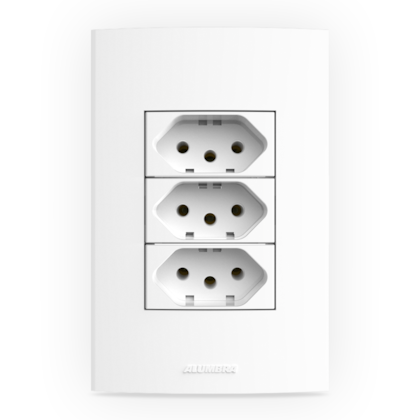 CJ. PLACA 4x2 + 3 TOM. 2P+T 10A BR - INOVAPRÓ CJ. PLACA 4x2 + 3 TOM. 2P+T 10A BR - INOVAPRÓ