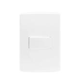 CONJUNTO 4X2 C/ 1 INTERRUPTOR PARALELO BRANCO SIENA MATTE