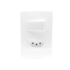 CONJUNTO 4X2 C/ 1 INTERRUPTOR SIMPLES + 1 TOMADA 2P+T 10A BRANCO SIENA MATTE