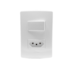 CONJUNTO 4X2 C/ 1 INTERRUPTOR SIMPLES + 1 TOMADA 2P+T 10A BRANCO SIENA MATTE