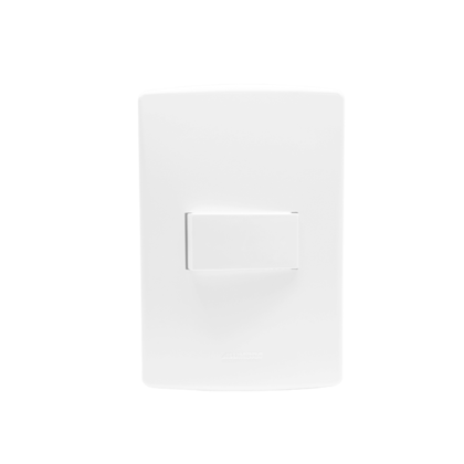 CONJUNTO 4X2 C/ 1 INTERRUPTOR SIMPLES BRANCO SIENA MATTE