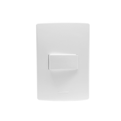 CONJUNTO 4X2 C/ 1 INTERRUPTOR SIMPLES BRANCO SIENA MATTE