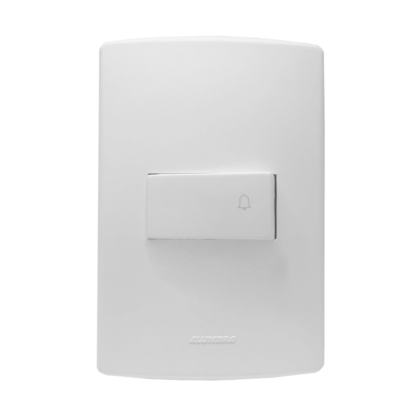 CONJUNTO 4X2 C/ 1 PULSADOR DA CAMPAINHA BRANCO SIENA MATTE