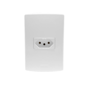 CONJUNTO 4X2 C/ 1 TOMADA 2P+T 10A BRANCO SIENA MATTE