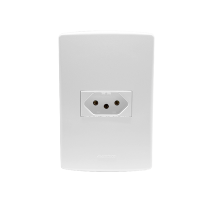 CONJUNTO 4X2 C/ 1 TOMADA 2P+T 10A BRANCO SIENA MATTE