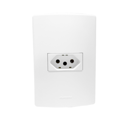 CONJUNTO 4X2 C/ 1 TOMADA 2P+T 20A BRANCO SIENA MATTE