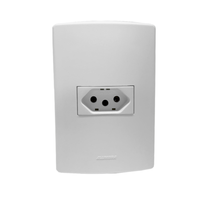 CONJUNTO 4X2 C/ 1 TOMADA 2P+T 20A BRANCO SIENA MATTE