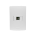 CONJUNTO 4X2 C/ 1 TOMADA RJ11 4 VIAS BRANCO SIENA MATTE