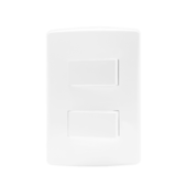 CONJUNTO 4X2 C/ 2 INTERRUPTORES SIMPLES BRANCO SIENA MATTE