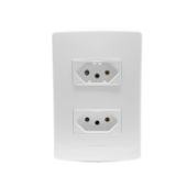 CONJUNTO 4X2 C/ 2 TOMADAS 2P+T 10A BRANCO SIENA MATTE