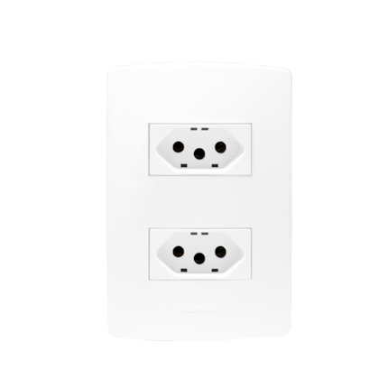 CONJUNTO 4X2 C/ 2 TOMADAS 2P+T 20A BRANCO SIENA MATTE