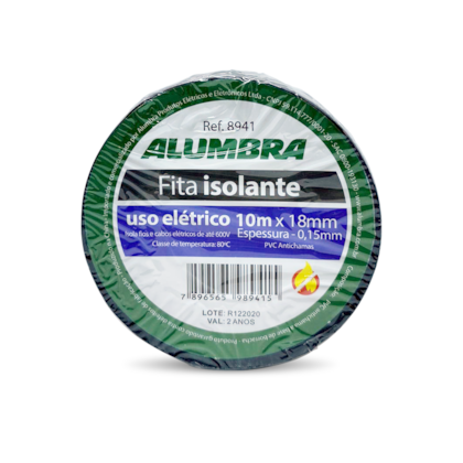 FITA ISOLANTE EM PVC 18mm x 0,15mm x 10m ELETRICO FITA ISOLANTE EM PVC 18mm x 0,15mm x 10m ELETRICO