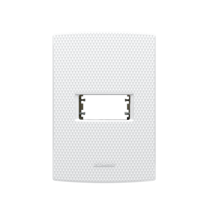 PLACA 4X2 1 MODULO HZ C/ SUPORTE  MURANO BRANCA