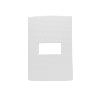 PLACA 4X2 1 MODULO HZ C/ SUPORTE  MURANO BRANCA