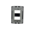 PLACA 4X2 2 MODULOS DIST. C/ SUPORTE  MURANO PRETO MATTE