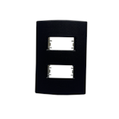 PLACA 4X2 2 MODULOS DIST. C/ SUPORTE  MURANO PRETO MATTE