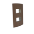 PLACA 4X2 2 MODULOS DIST. C/ SUPORTE  MURANO PRETO MATTE