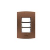 PLACA 4X2 3 MODULOS C/ SUPORTE  MURANO CORTEN