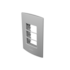 PLACA 4X2 3 MODULOS C/ SUPORTE  MURANO CORTEN