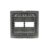 PLACA 4X4 2 MÓDULOS C/ SUPORTE BRANCO SIENA MATTE