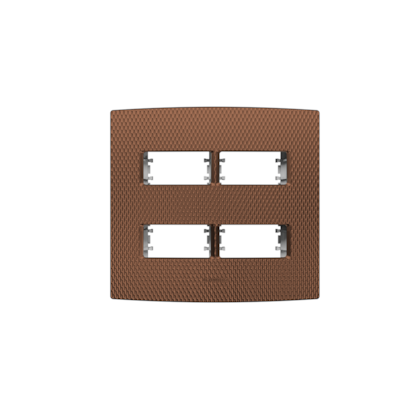 PLACA 4X4 4 MODULOS DIST. C/ SUPORTE  MURANO CORTEN
