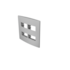 PLACA 4X4 4 MODULOS DIST. C/ SUPORTE  MURANO CORTEN