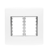 PLACA 4X4 6 MÓDULOS C/ SUPORTE BRANCO SIENA MATTE