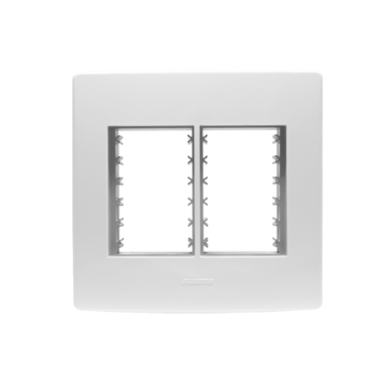 PLACA 4X4 6 MÓDULOS C/ SUPORTE BRANCO SIENA MATTE