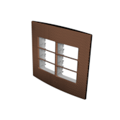 PLACA 4X4 6 MODULOS C/ SUPORTE  MURANO CORTEN