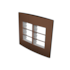 PLACA 4X4 6 MODULOS C/ SUPORTE  MURANO CORTEN
