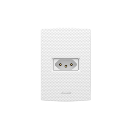 TOM.PADRÃO 10A 250V~ C/PL.4x2 HORIZ MURANO BRANCA